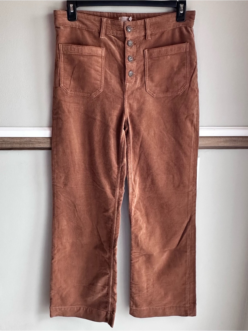 Faherty Stretch Terry Brown Corduroy Patch Pocket Pants